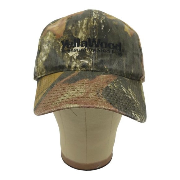 Yellawood Mossy Oak Camo Strapback Cap Trucker Baseball Hunter Hat Camouflage - Picture 7 of 12